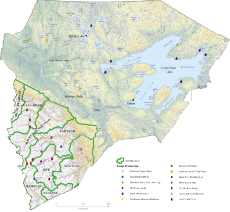 outfitting zones and lodges